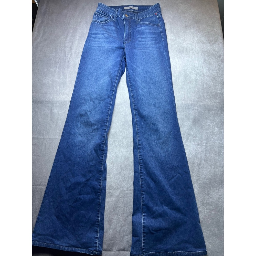 Joe's Jeans Women Flare Jeans 24 Blue High Rise Wide Leg Stretch Denim